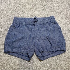 Blue linen shorts